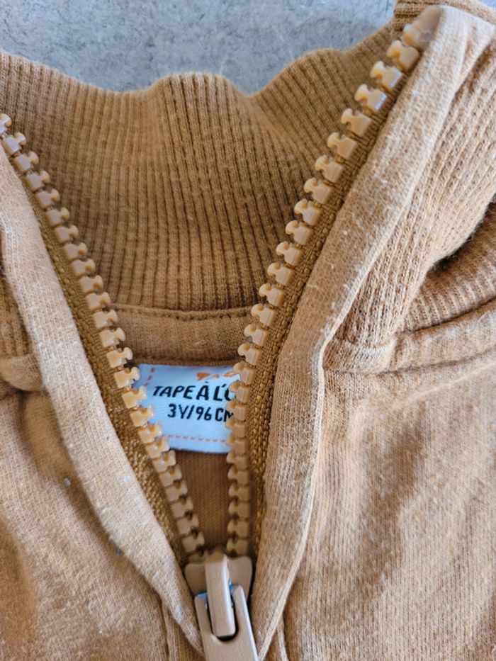 Pull camel bleu TAO taille 3ans - photo numéro 3