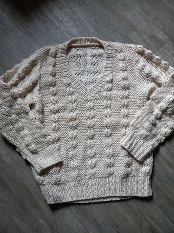Pull en laine beige M