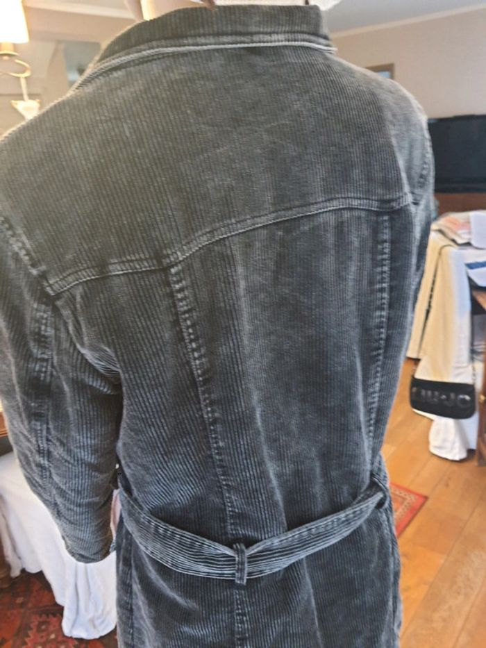 Veste en velour gris matelassé IDPDT taille L - photo numéro 11