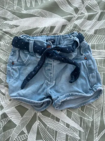 Short jean bébé fille