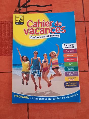 Cahier de vacances