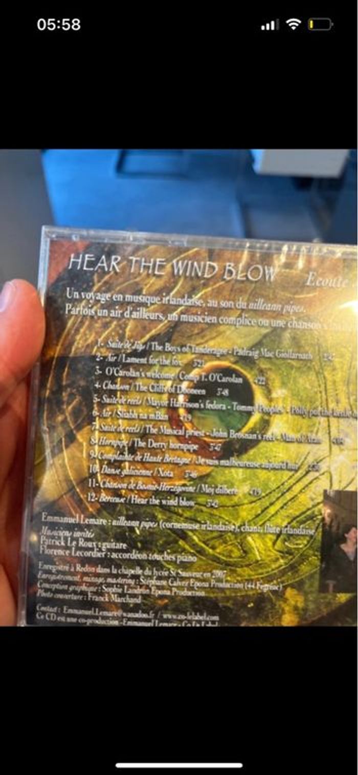 Cd Emmanuel Lemare Hear the wind blow - photo numéro 6