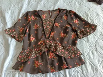 Maillot noir a fleurs Atmosphère 38