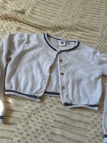 Cardigan blanc court 3 ans Grain de blé