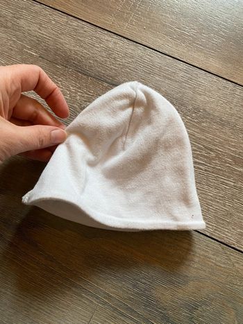 Bonnet blanc coton nouveau né