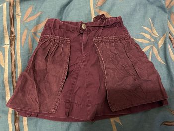 Jupe velours côtelé violet 3 ans kidkanai