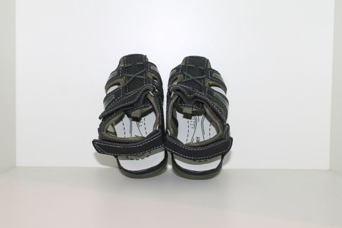 petite sandales nus pieds noire et verte kaki 21 - photo numéro 4