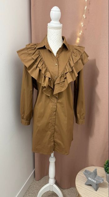 Robe chemise à volants - Taille 36