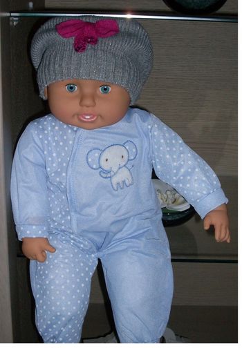 bonnet type béret fille gris fil argenté 54/55 cm en excellent état