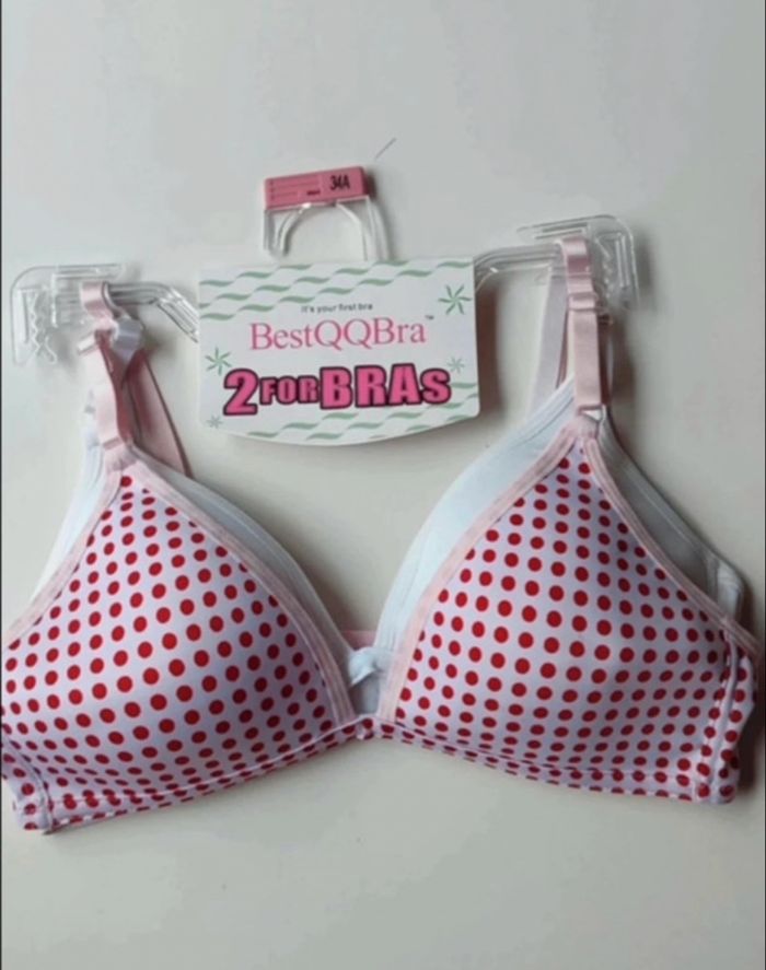 Lot de 2 soutiens-gorge sans armatures pour adolescentes, 65A-70A - photo numéro 1