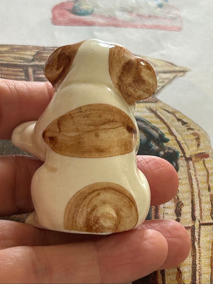 Miniature, figurine, Bulldog  anglais, vintage, céramique ancienne - photo numéro 6