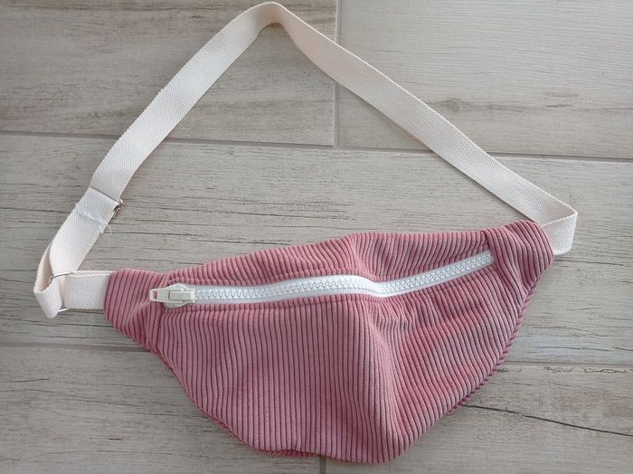 Sac banane effet velours - vieux rose