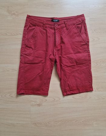 Short chino bordeaux homme