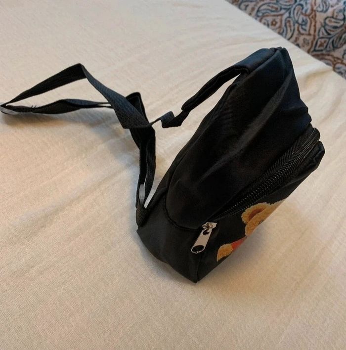 Sac ado noire design ours neuf - photo numéro 4