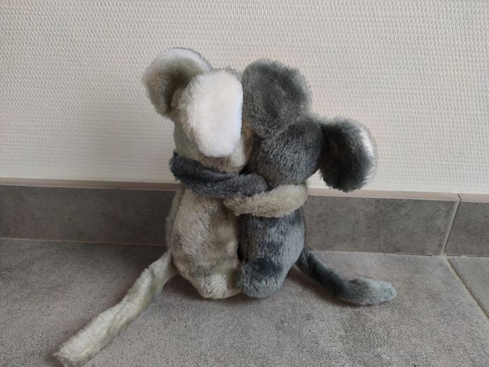 Peluche souris amoureuse vintage - photo numéro 3