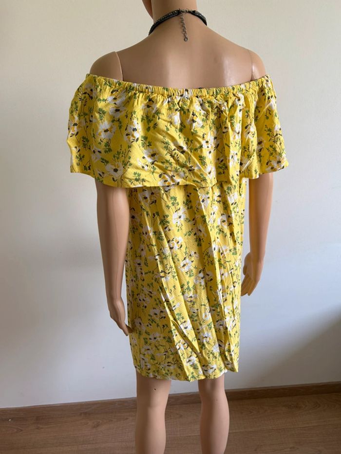 Robe jaune avec épaules dénudées Vero Moda taille S TBE - photo numéro 8