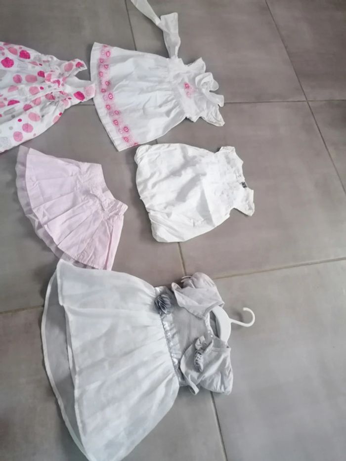Lot robes/jupe taille 6mois fille Verbaudet, tape à l'œil, gemo#6mois_bébé_krocaro - photo numéro 2