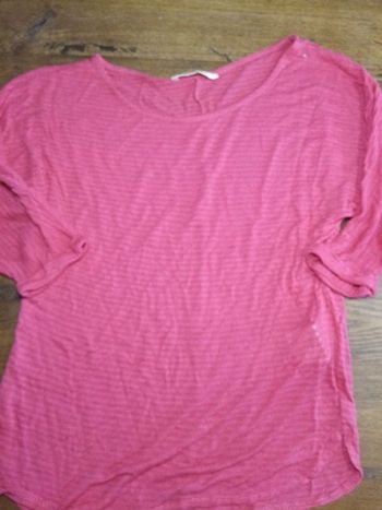 Rose fluo manche 3/4