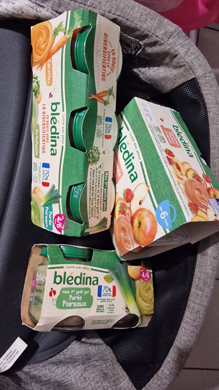 40 pots de melange comptes et legumes date lointaine