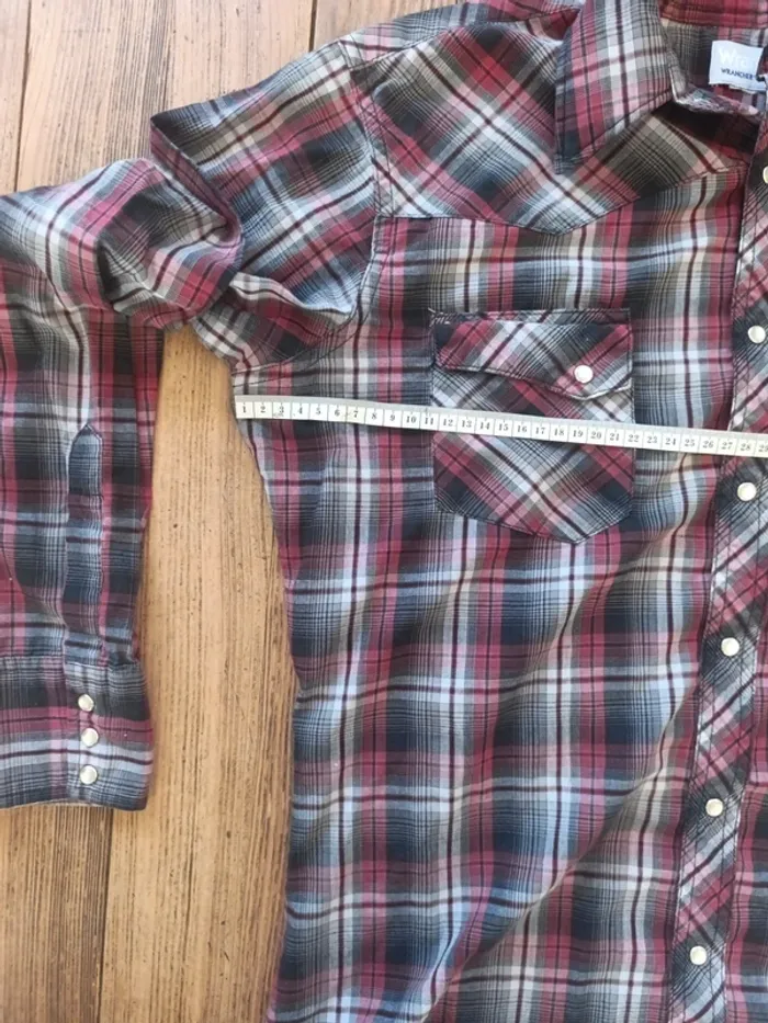 Chemise wrangler manches longues à carreaux Taille M - photo numéro 9