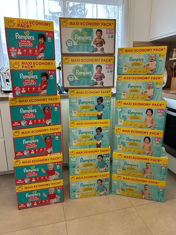 Couches Pampers Premium ou Pants Baby Dry 