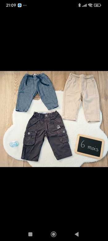 Lot pantalons 6 mois