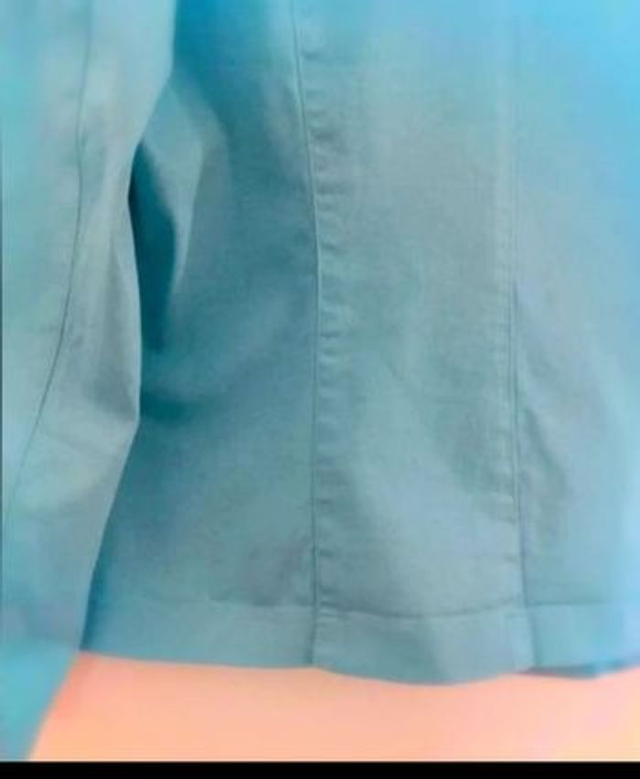 Veste turquoise Taille 40 - 44 vintage - photo numéro 7