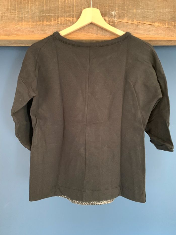 Pull Burton noir et blanc manche 3/4 - photo numéro 2