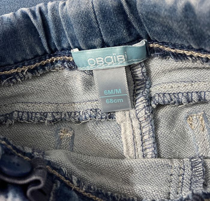 Jegging pantalon jean avec revers taille 6 mois - photo numéro 4