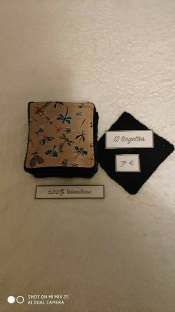 12 lingettes lavables neuf