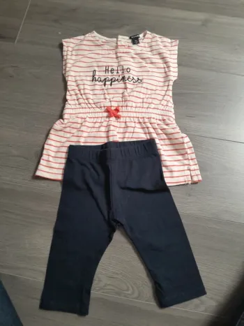 Ensemble tunique +legging 12 mois Kiabi