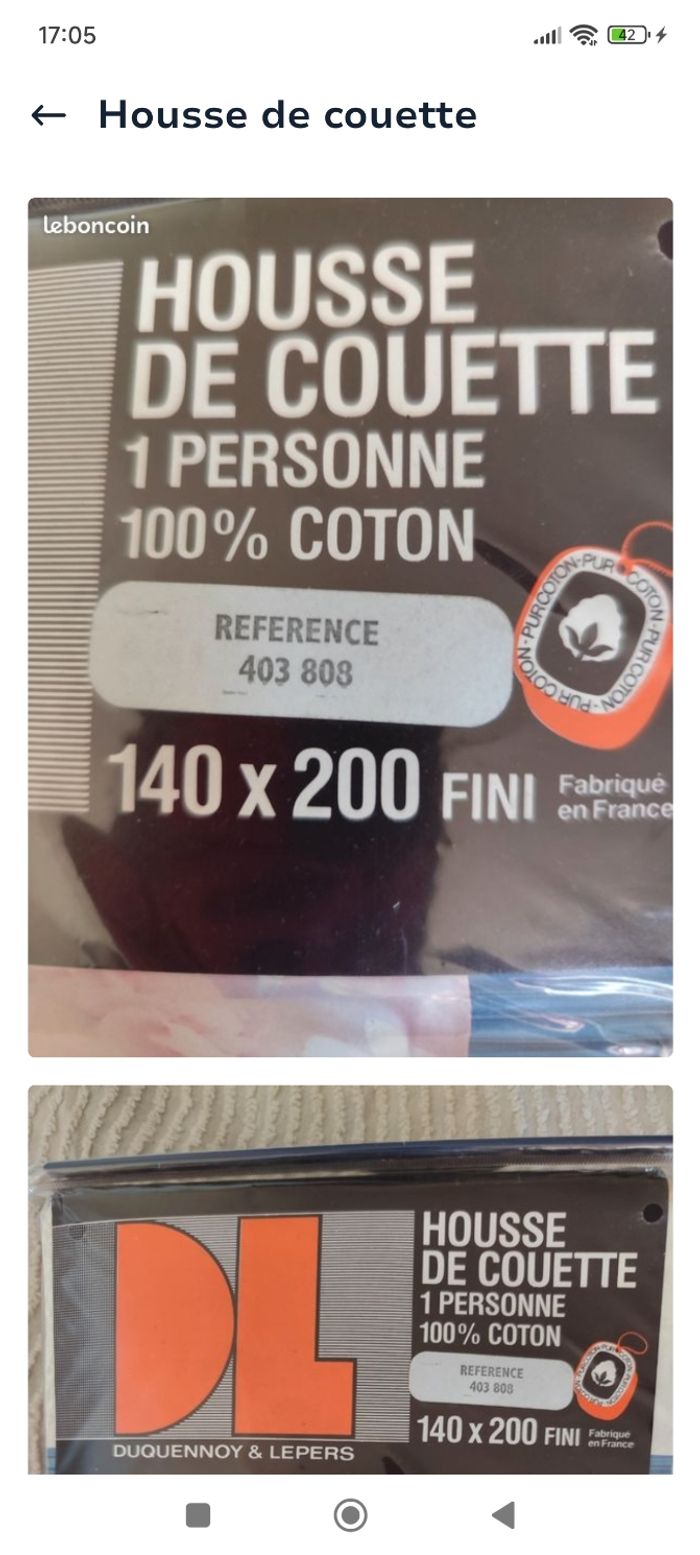 Housse de couette 1 personne - photo numéro 2