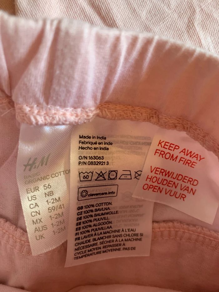 Ensemble robe et cache couche H&M rose - photo numéro 3