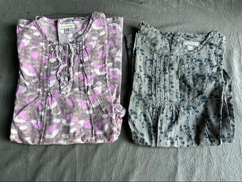 Lot de 2 chemises blouses mi-saison fille