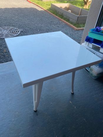 Table enfant metal blanche