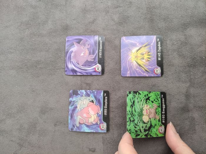 Lot de 4 cartes Pokémon Vintage 1999 Artbox Action Flipz Square Séries One 33 40 45 et 77 - photo numéro 3