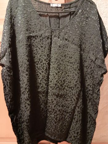 Top noir brillant long