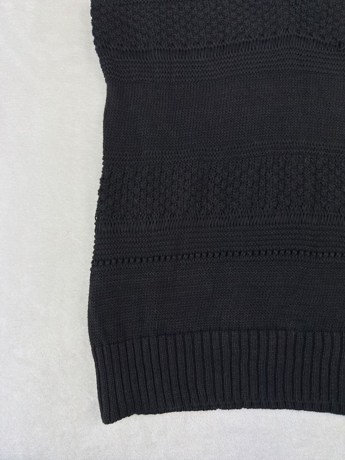 Débardeur maille Lauren Ralph Lauren noir col V vintage taille S femme #02625 - photo numéro 3