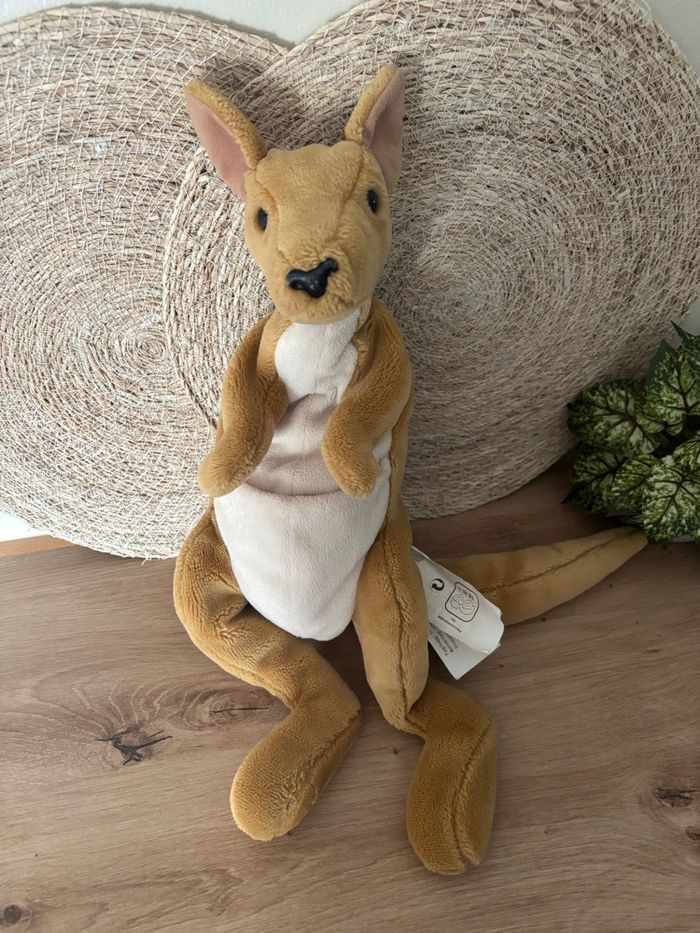 Vintage peluche marionnette kangourou marron beige ikea - photo numéro 4