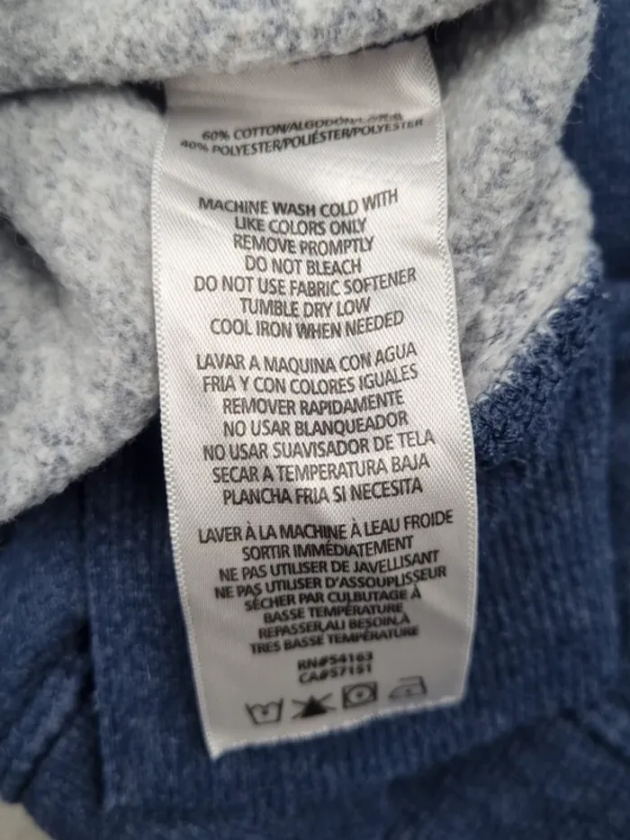 Sweat Tommy Hilfiger bleu à étoiles – Taille L Femme (mesures en photos) - photo numéro 8