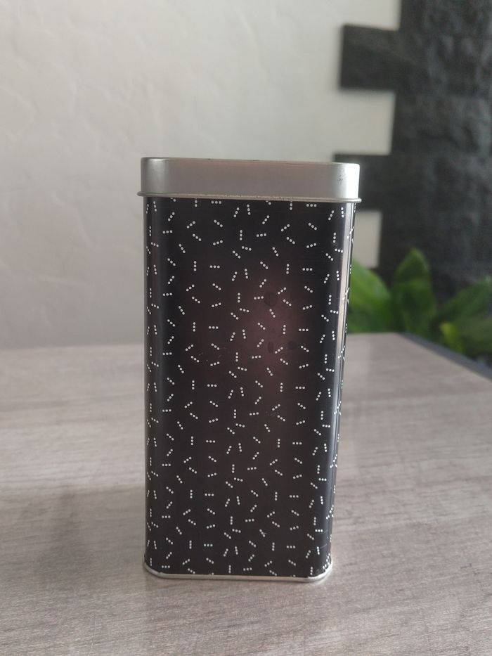 Boîte de rangement cuisine noir et inox - photo numéro 2