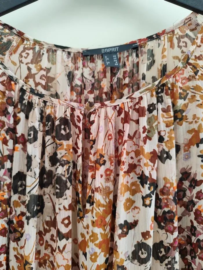 Superbe robe Esprit style bohème fleurie avec jupon M - photo numéro 7