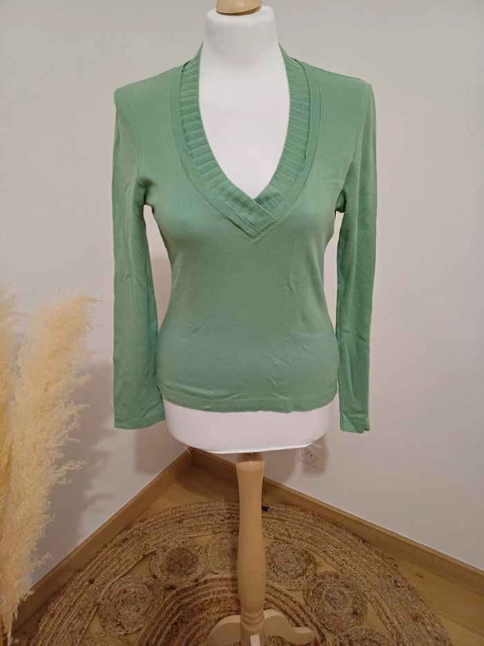 Pull léger vert clair Xanaka taille S 36 - photo numéro 2