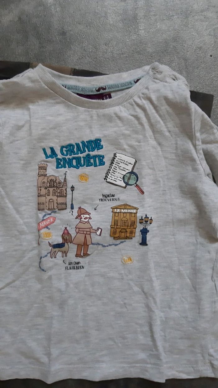 2 t-shirts manches longues garçon - photo numéro 3