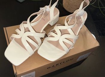 Gabylou sandales talon pieds larges ajustable pointure 42