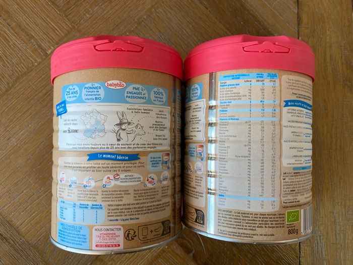 Lot de 2 boîtes de lait BABYBIO PRIMEA 1er âge - photo numéro 2