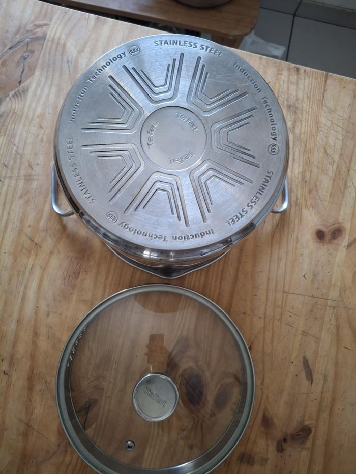 Faitout marmite 5.9L Tefal en inox tout feux dont induction - photo numéro 5