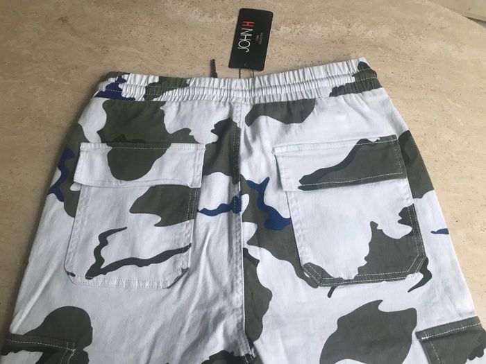PANTALON CARGO "JOHN H" CAMOUFLAGE BLANC & KAKI - TAILLE : M - photo numéro 5