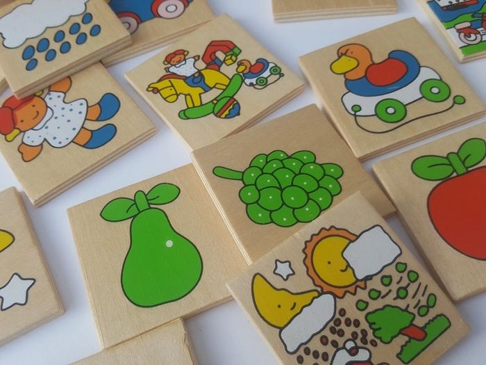 Imagier en bois.
36 pièces. - photo numéro 2