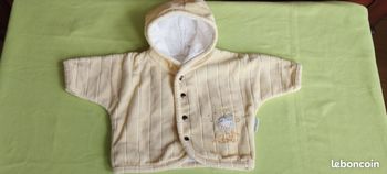 Manteau à capuche bébé naissance à 1 mois